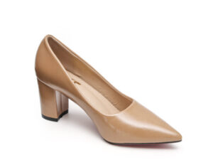 TTP Sleek PU Block Heel Point Toe Courts JSF-1PU