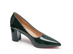 TTP Sleek Patent Block Heel Point Toe Courts JSF-1