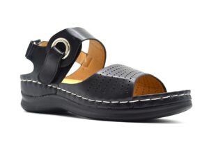 TTP Ladies Ankle Buckle Strap Sandal with Cut Out Detail L18012