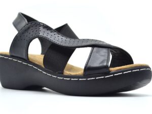 TTP Ladies Comfortable Elastic Strap Sandals with Cut-Out Details CY1516-1