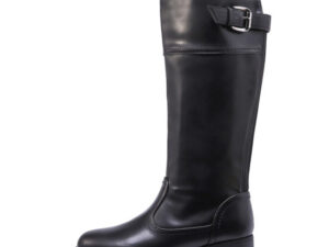 TTP Knee High Boot with Buckle Decor and Elasticated Back Shaft XB8229