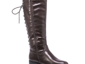 TTP Knee High Boots Side Zipper with Lace and Metal Decor XB8228
