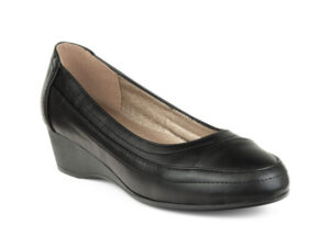 TTP Classic Ladies Wedge Heel Courts with Patterned lining on Upper 182-9