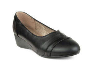 TTP Classic Ladies Wedge Heel Courts with lining detail on vamp 182-3
