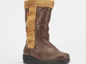 TTP Lady’s Fashion Dual Button Polar Boot with Side Zipper XB8501