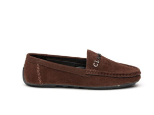 TTP Women’s Suede Moccasin with Metal Classic Decor on Vamp 1010511S-L