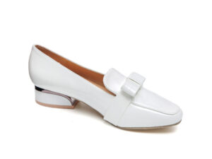 TTP Square Toe Patent Loafers with Ribbon Décor JSF9-1