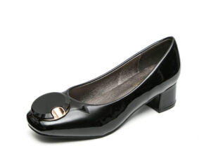 TTP Fashion Patent Block Heel with Decor JSF7