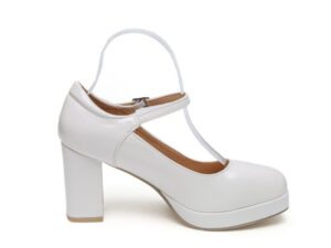 TTP Classic Block Heel Plarform High Heels with Ankle Strap JSF11