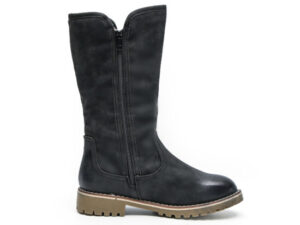 TTP Trendy Dual Side Zipper Mid Calf Boot with Fur Lining XB8226