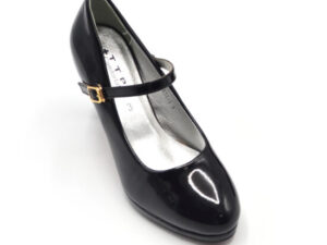 TTP Ladies Glossy Platform High Heels with Buckle Strap 6636-1
