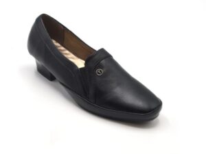TTP Ladies Low Heel Slip on Court Shoe with Dual Side Goring 727-3