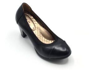 TTP Medium Heel Round Toe Court with Elasticated Top Line 97615-3