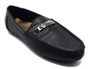 TTP Men’s Moccasin with Metal Buckle Decor on Vamp 101058