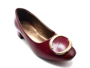 TTP Ladies Block Heel Court Shoe with Subtle Decor 85525-2