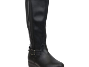 Alxir Ladies Knee-High Boots with Buckle Decor PSL2065A