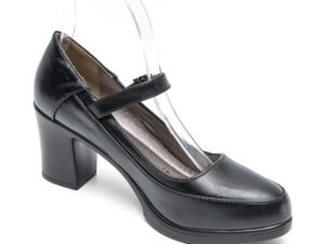 TTP Fashion Platform Block Heel Courts with Ankle Strap XBK3503