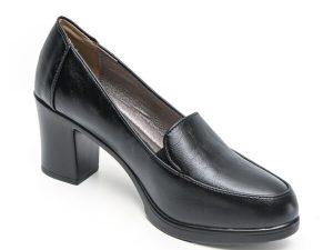 TTP Fashion Platform Block Heel Slip On Courts XBK3505