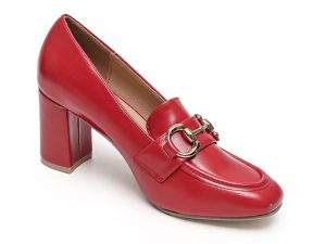 TTP Square Toe High Top Line Block Heel with Link Decor JSF52
