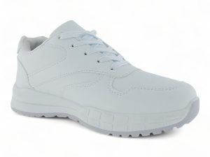 Women White PU Lace-up Casual Sneaker XB230805