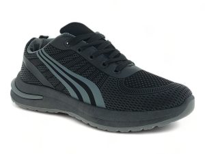 Men Grey PU Low Top Lace Up Sneakers YZCR21001-A